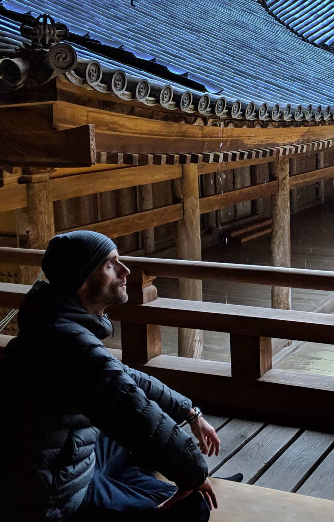 Michael at Japanese temple