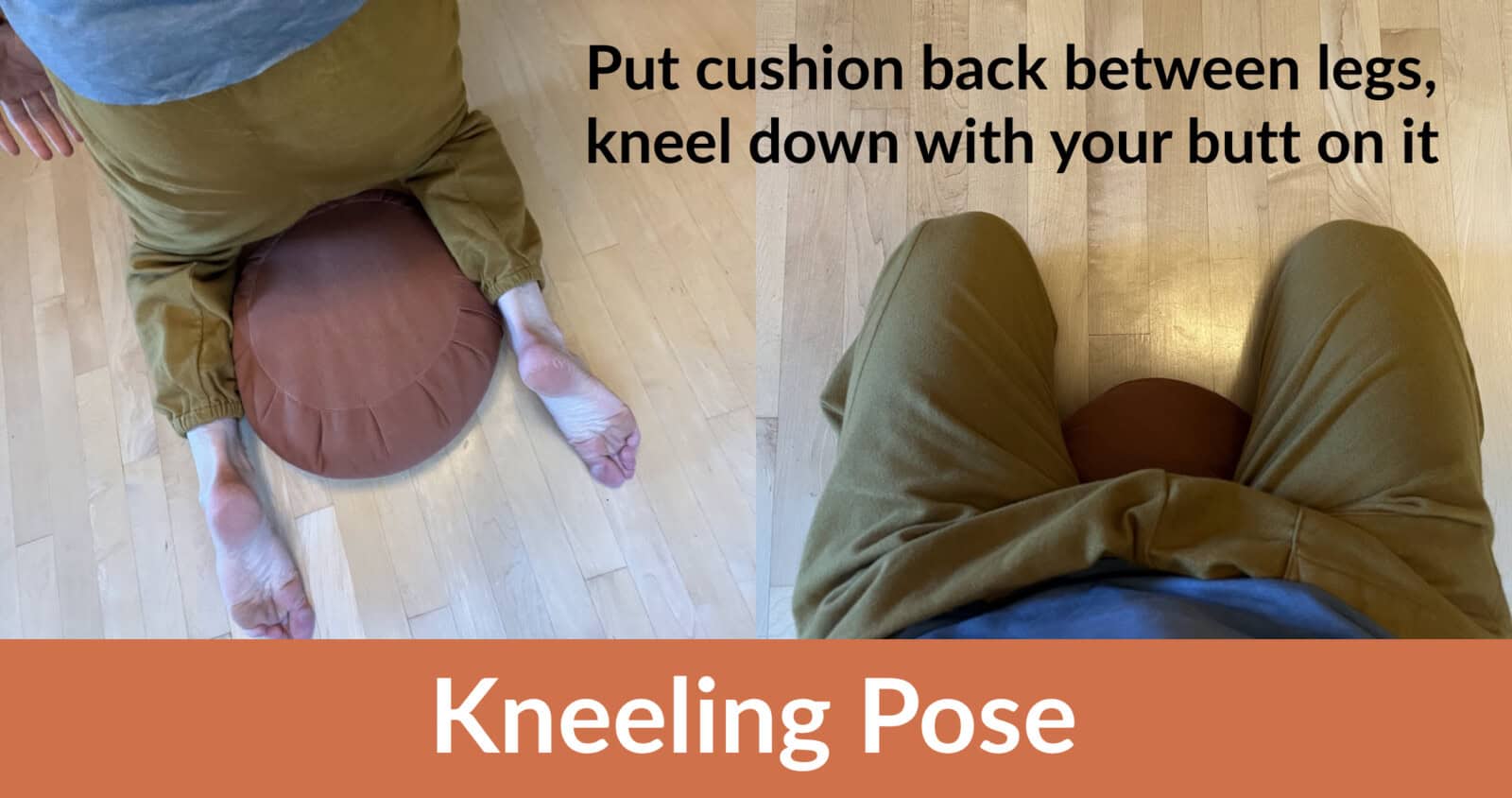 Kneeling in kneeling pose